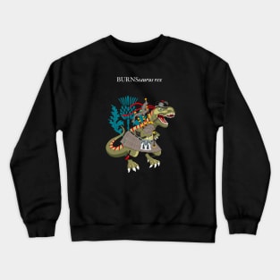 Clanosaurus Rex BURNSsaurus rex Plaid Burns Scotland Robbie Burns Family Tartan Crewneck Sweatshirt